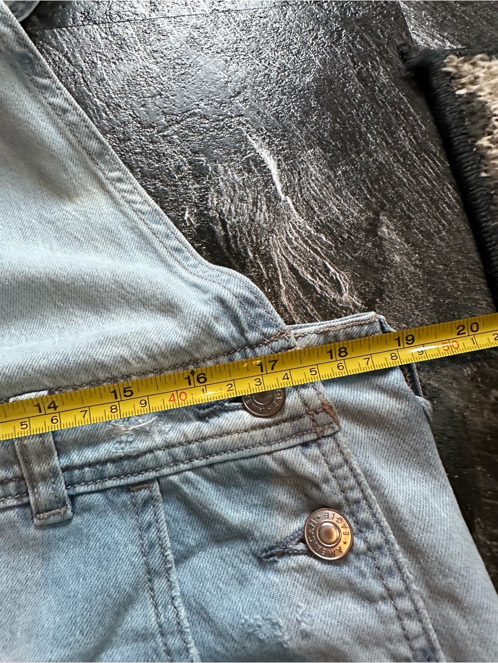 American Eagle Outfitters Light Wash Distressed Denim Overalls - Picture 10 of 13